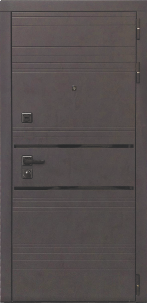 Входная дверь ДвериПРО L-43 ФЛ-256 (10мм, бетон пепельный) DPRO197936 внешняя сторона